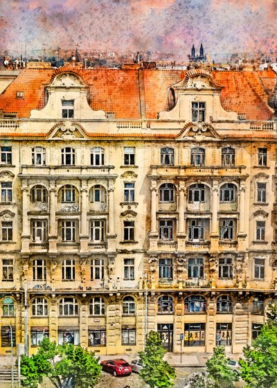 Paisaje urbano europeo ornamentado de Justyna Jaszke