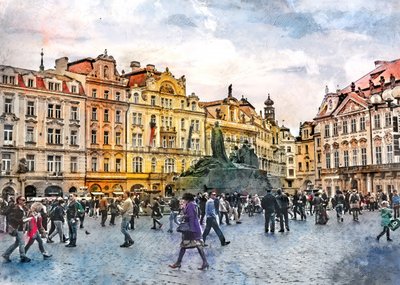 Plaza de la Ciudad Vieja de Praga de Justyna Jaszke