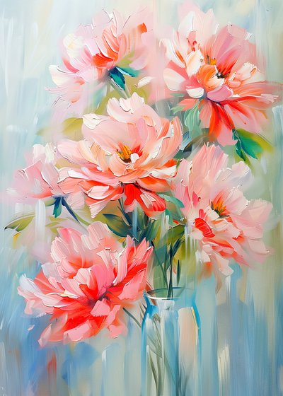 Ramo de peonías rosa pálido de Justyna Jaszke