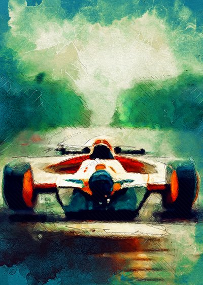 Coche de Fórmula a toda velocidad de Justyna Jaszke
