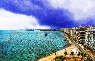 Costa de la ciudad azotada por la tormenta de Justyna Jaszke