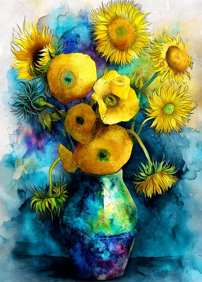 Arte natural con girasoles de Justyna Jaszke