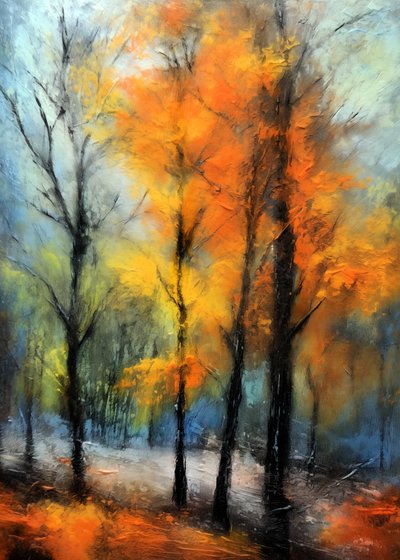 Un bosque otoñal lleno de colorido de Justyna Jaszke