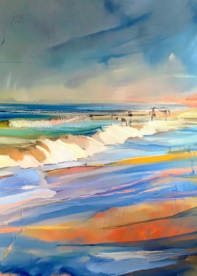 Una puesta de sol costera llena de colorido de Justyna Jaszke