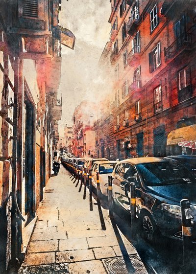 Una calle europea llena de vida de Justyna Jaszke