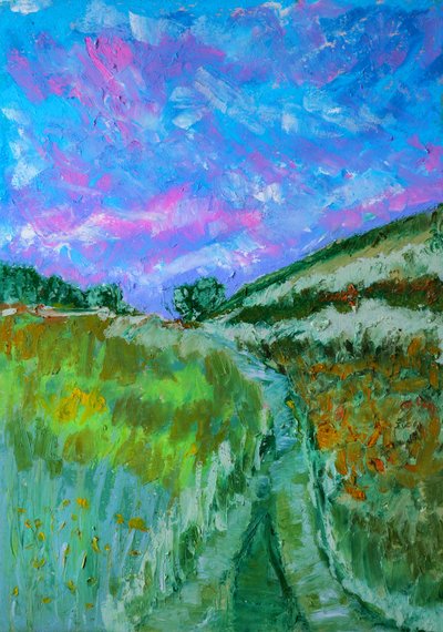 Sendero de campo vibrante de Justyna Jaszke