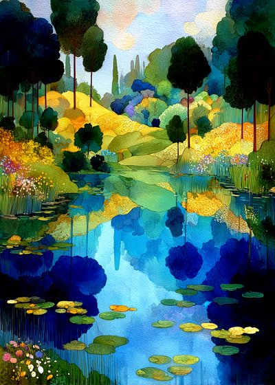 Reflejos vibrantes en el lago de Justyna Jaszke