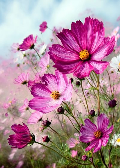 Cosmos rosa intenso de Justyna Jaszke