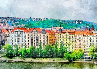Una ciudad ribereña llena de vida de Justyna Jaszke