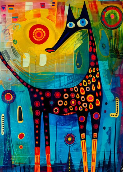 Criatura de colores vivos con manchas de Justyna Jaszke