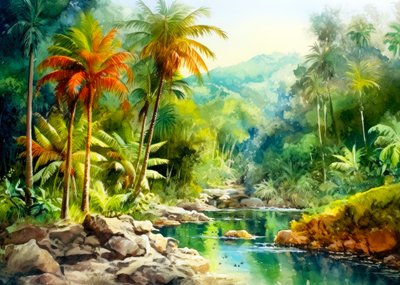 Un río tropical lleno de vida de Justyna Jaszke