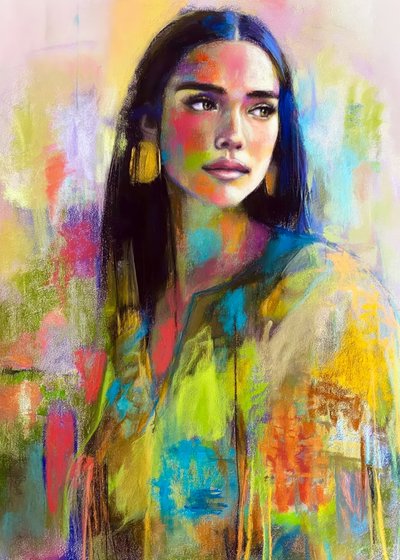 Retrato de una mujer llena de vida de Justyna Jaszke