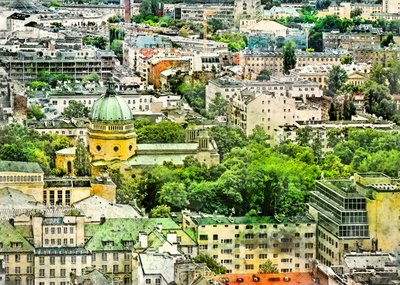 Acuarelas de la ciudad de Varsovia, Polonia (6) de Justyna Jaszke