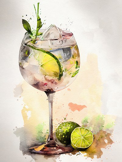Gin-tonic «Acuarela» de Justyna Jaszke