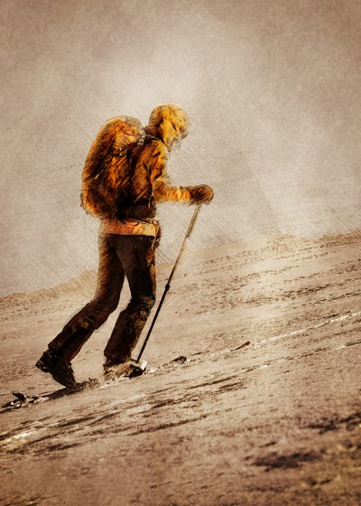 Excursión de esquí en invierno de Justyna Jaszke