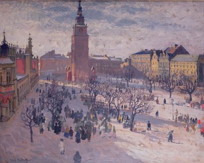 Plaza del Mercado Principal de Cracovia de Józef Mehoffer