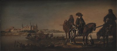 Príncipe Christian, el heredero aparente, cazando patos en el Castillo de Nykøbing de KMS 1530 Monogrammist A.M.