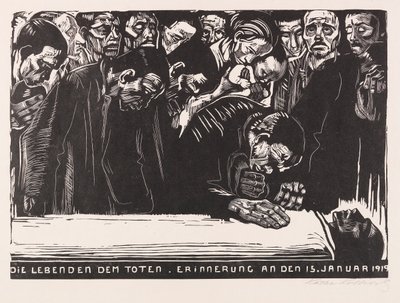 Hoja conmemorativa para Karl Liebknecht, 1920 de Käthe Kollwitz