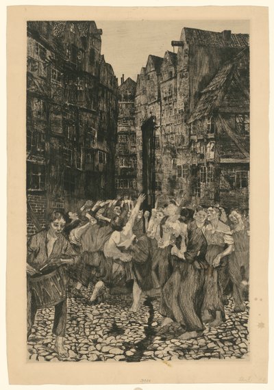 La Carmagnole (2.º estado) de Käthe Kollwitz