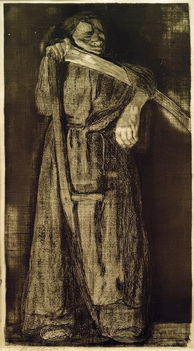 Mujer con guadaña de Käthe Kollwitz