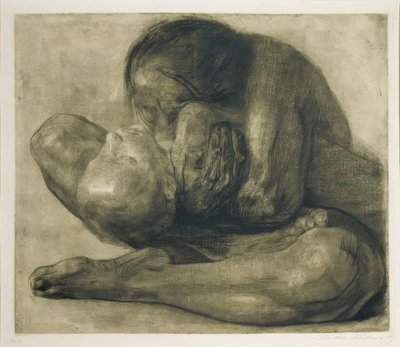 Mujer con niño muerto de Käthe Kollwitz