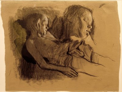 Niño durmiendo y cabeza de niño de Käthe Kollwitz