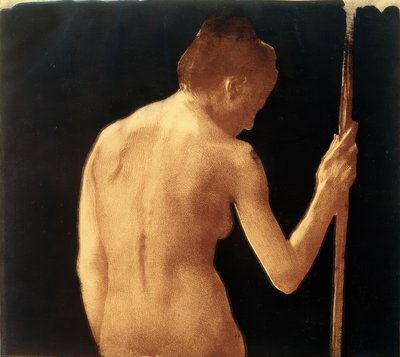 Käthe Kollwitz, Medio desnudo femenino de espaldas 1901 de Käthe Kollwitz