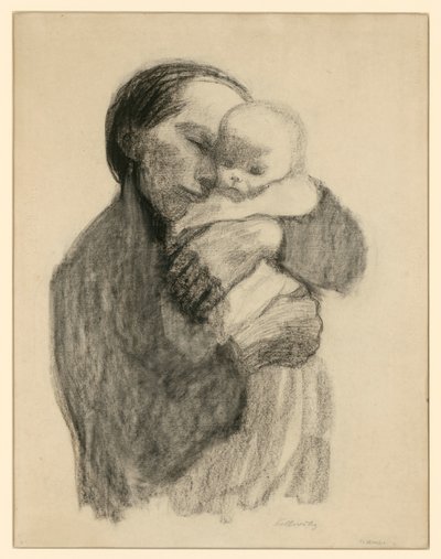 Madre con bebé en brazos de Käthe Kollwitz