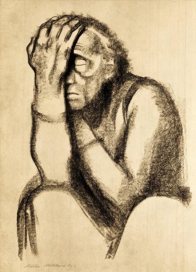 Mujer pensativa de Käthe Kollwitz