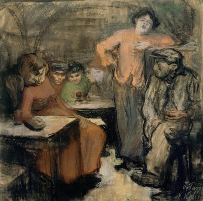 Taberna parisina de Käthe Kollwitz