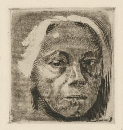 Autorretrato (versión descartada) de Käthe Kollwitz