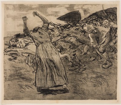 Hoja 5 del ciclo «Guerra de los campesinos» de Käthe Kollwitz