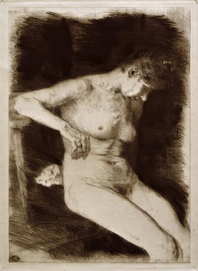Desnudo femenino sentado de Käthe Kollwitz