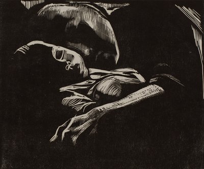 mujer dormida con niño de Käthe Kollwitz