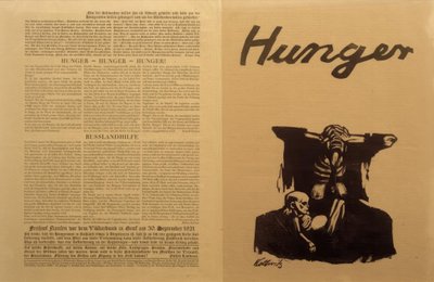 Rusia soviética, crisis alimentaria / Panfleto, K. Kollwitz de Käthe Kollwitz