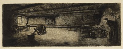Escena de "Germinal" (4.º estado) de Käthe Kollwitz