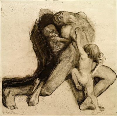 Muerte y mujer de Käthe Kollwitz
