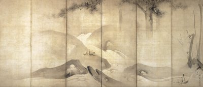 Pino y ciruelo a la luz de la luna de Kaiho Yusho