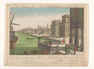 Lust-hoff y perspectiva del mar en Livorno (título sobre objeto) de Kaiserlich Franziskische Akademie