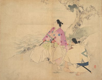 Dos hombres junto a un río de Kajita Hanko