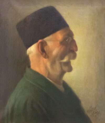 Autorretrato, Kamal-ol-Molk, óleo sobre lienzo, Museo de Bellas Artes, complejo museístico Sa