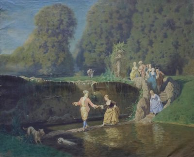 Copia de un cuadro francés, Kamal ol Molk (óleo sobre lienzo) de Kamal Al Molk