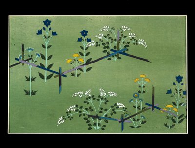 Flores de otoño, estudio para tela de Kamisaka Sekka