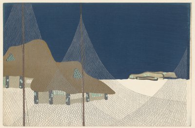 Aldea pesquera, 1909 de Kamisaka Sekka