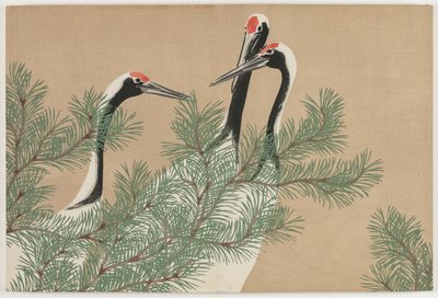 Flowers of a Hundred Worlds (Momoyogusa): Cranes (Tsuru) de Kamisaka Sekka