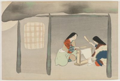 Flowers of a Hundred Worlds (Momoyogusa): Fulling Silk (Uchiginu) de Kamisaka Sekka