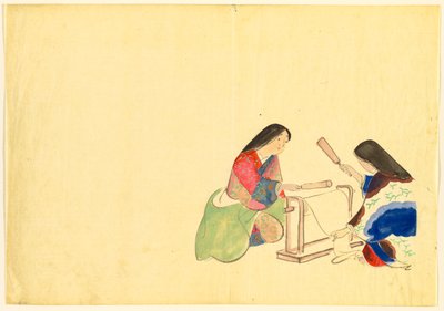 Flowers of a Hundred Worlds (Momoyogusa): Fulling Silk (Uchiginu) de Kamisaka Sekka