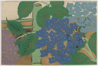 Flowers of a Hundred Worlds (Momoyogusa): Hydrangea (Ajisai) de Kamisaka Sekka
