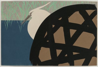 Flowers of a Hundred Worlds (Momoyogusa): White Heron (Shirosagi) de Kamisaka Sekka