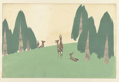 Ciervo de Kasugano, 1909 de Kamisaka Sekka